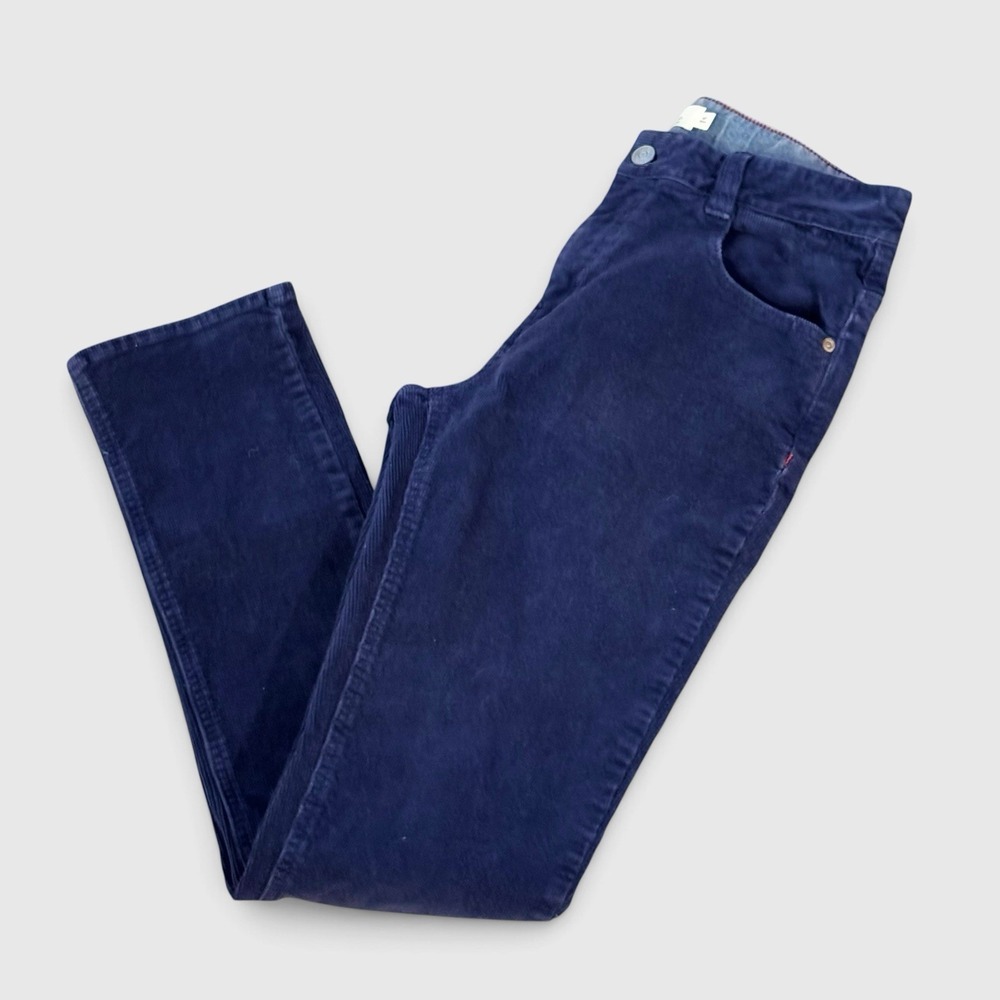 Boden Kids Navy Blue Corduroy Straight Leg Pants Cord Size 14Y Adjustable Preppy